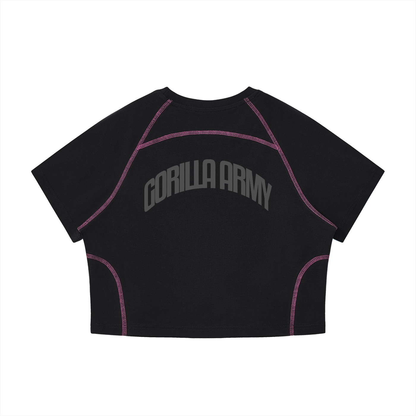 Women's Contrast Stitch Raglan Crop T-Shirt
