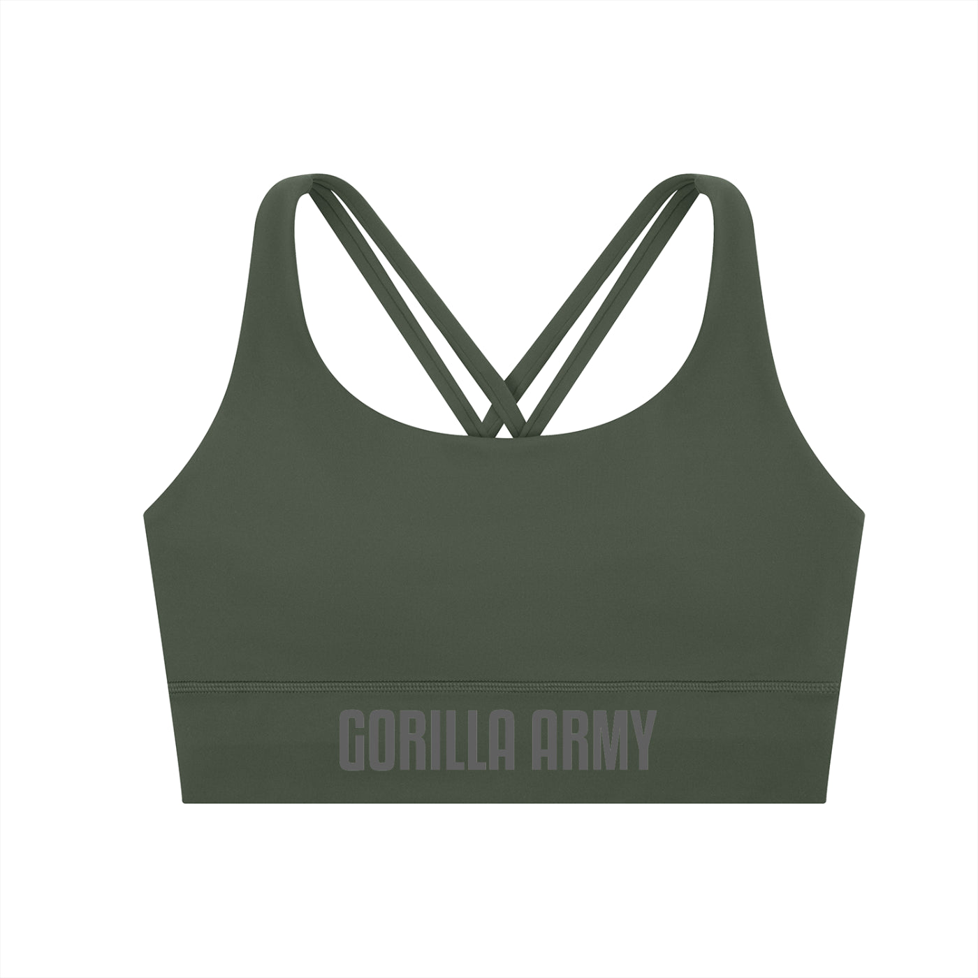 Gorilla Army Strappy Criss-Cross Sports Bra