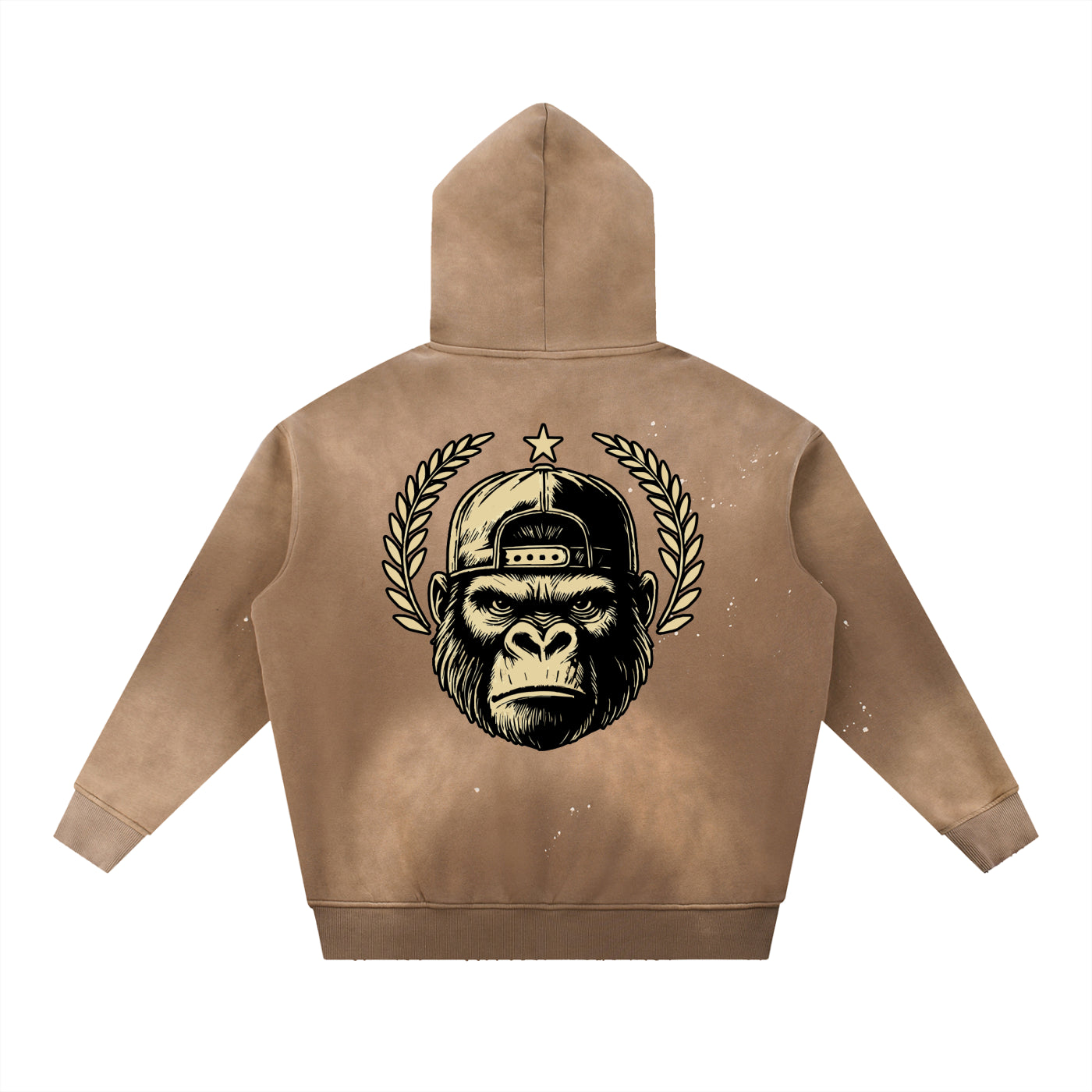 Gorilla Army Street Division Vintage Washed Frayed Fleece Hoodie