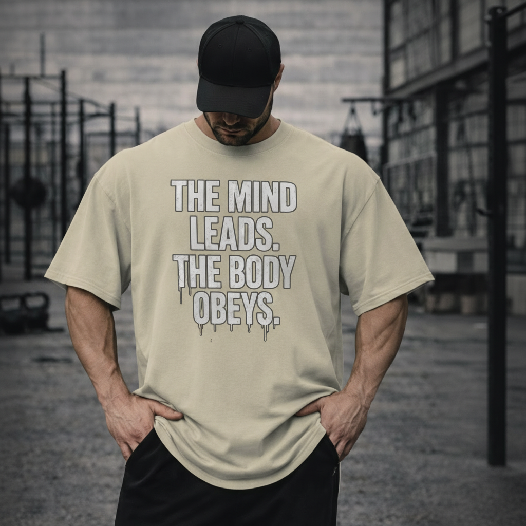 The Mind Leads Oversized faded t-shirt