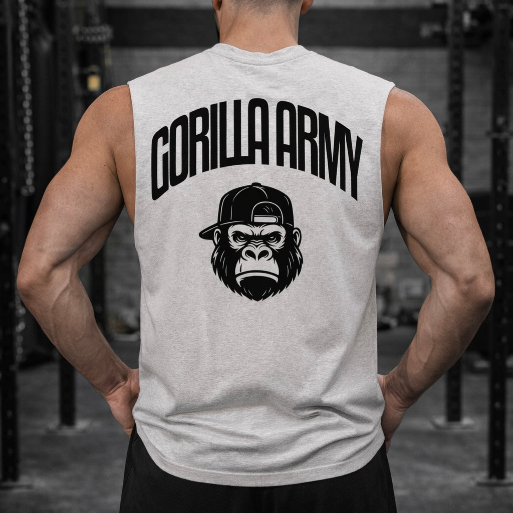 Gorilla Army Street Division Raw Edge Cotton Tank Top