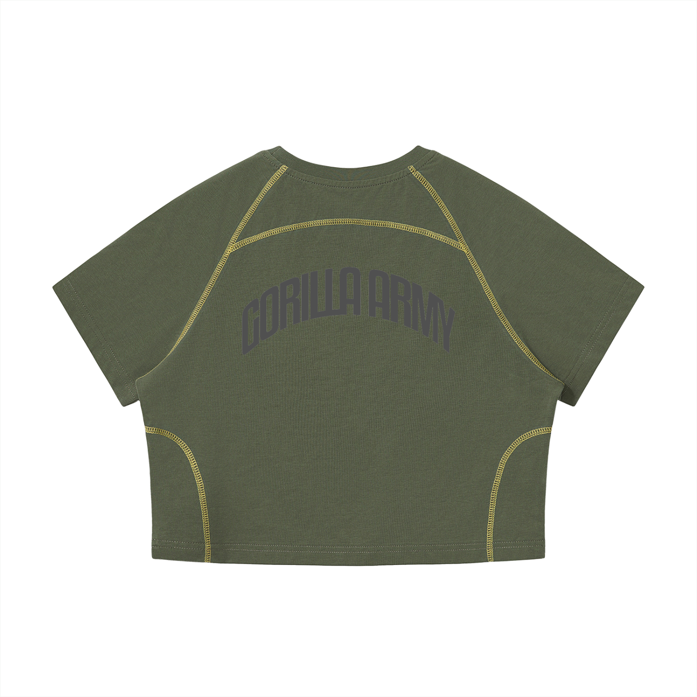 Women's Contrast Stitch Raglan Crop T-Shirt