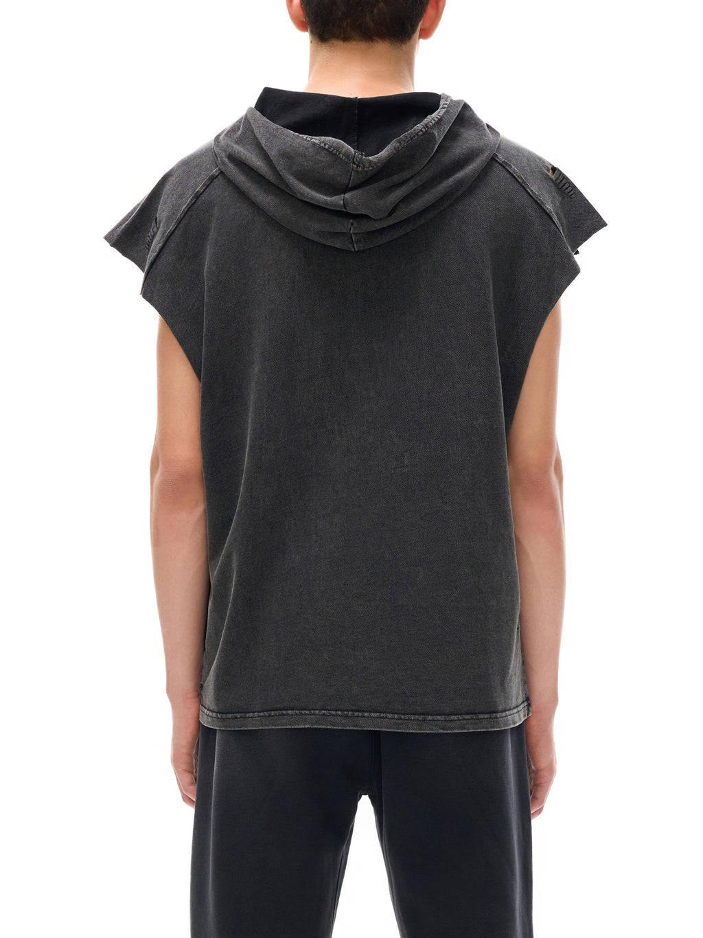 Snow Washed Boxy Hooded Tank Top